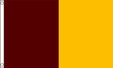 TCF 5X3 Half & Half Flag Maroon Amber